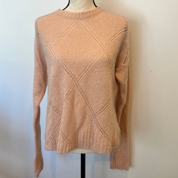 Bartolini made in Italy mohair mix blend pink sweater EUC SZ M - Picture 1 of 5